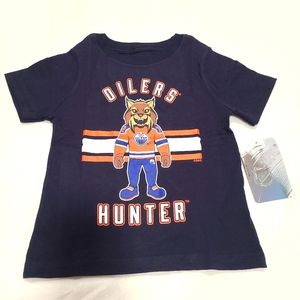 NHL Edmonton Oilers Children Shirt Mascot Life Short Sleeve Tee, 2T, Navy blue